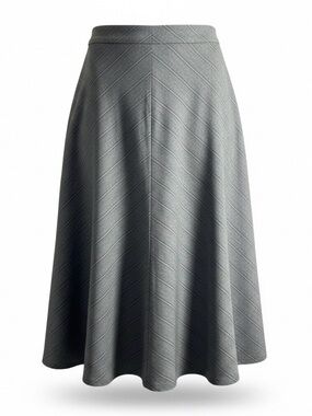 Dynamite Minimalist Flowy Midi Skirt in Charcoal